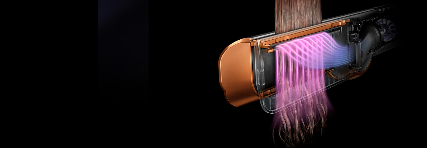 Prúd vzduchu vlasy urovná a pomáha vytvoriť hladký účes