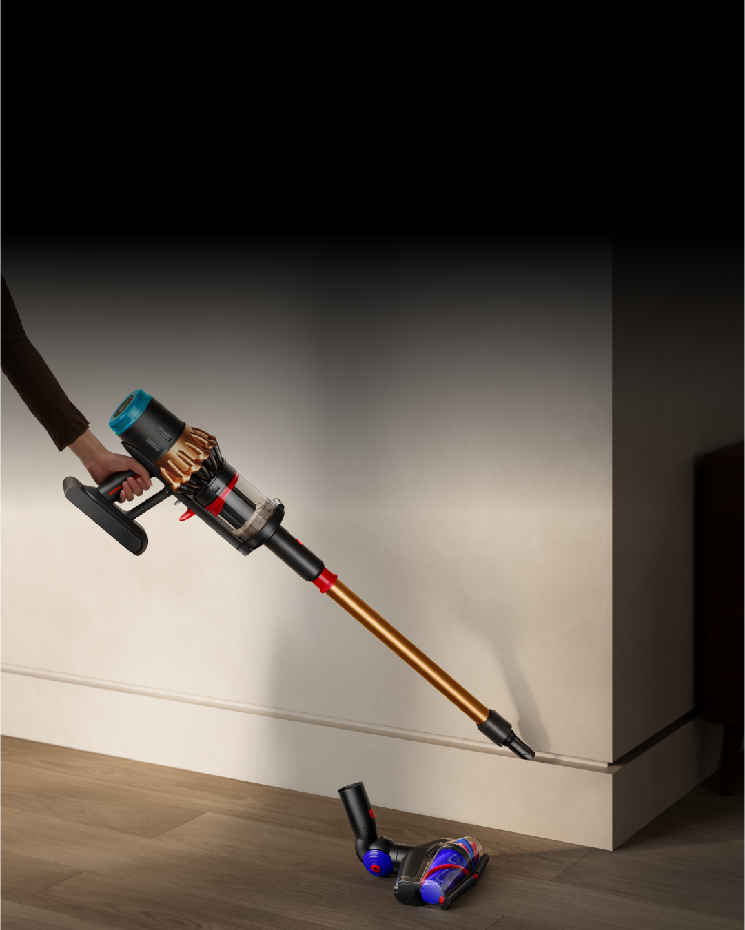 Dálkové uvolnění podlahové hubice