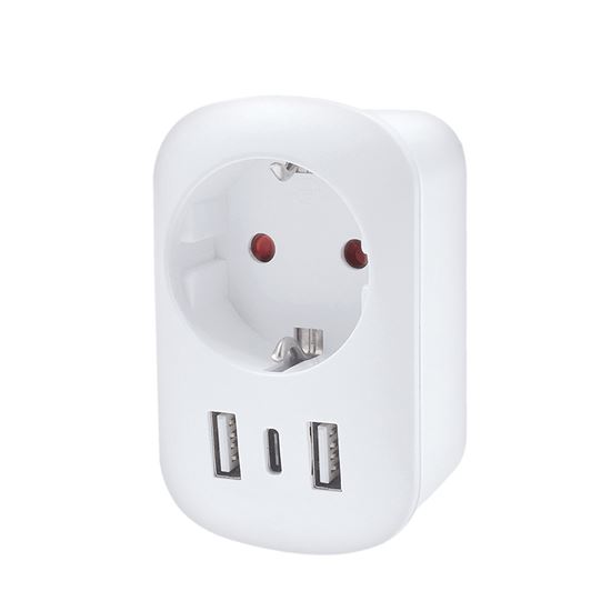 Solight cestovný adaptér s USB do Veľkej Británie, typ G