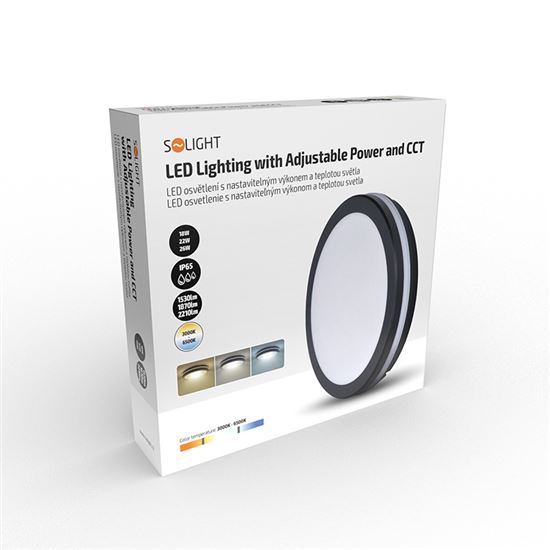 Solight LED osvetlenie s nastaviteľným výkonom a teplotou svetla, 18/22/26W, max. 2210lm, 3CCT, IP65, 30cm