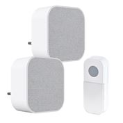 Solight 2x bezdrôtový zvonček, do zásuvky, 180m, biely, learning code