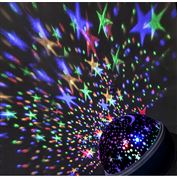 Solight LED  projekčná guľa, multicolor, 9 režimov, otáčanie, USB, 4x AAA