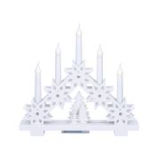 Solight LED vianočný svietnik s hviezdami, 30cm, 5x LED, 2x AA