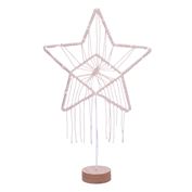 Solight LED vianočná hviezda stolná, pletená, 35x LED, 2x AAA