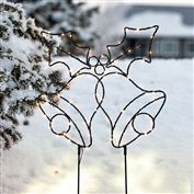 Solight LED vonkajšia dekorácia zvončeky, 100x LED, časovač, 55cm, 3x AA