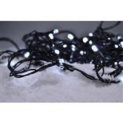 Solight LED vonkajšia vianočná reťaz, 50LED, 5m, 8 funkcií, IP44, 3x AA, studená biela