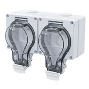 Solight dvojzásuvka IP66, vodotesná a prachotesná