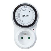 Solight časový spínač mechanický, denný 24 h., interval 15 min, vypínač