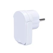 Solight zástrčka uhlová, nízky profil od steny, IP20, biela