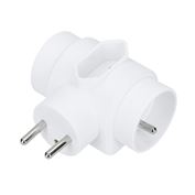 Solight rozbočka, 2,5A + 2x 10A, biela