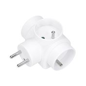 Solight rozbočka, 3x 10A, biela