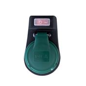 Solight zásuvka priebežná IP44, 16A, čierna, vypínač