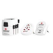 SKROSS cestovný adaptér PRO+ USB AC30PD, univerzálny, uzemnený, USB A+C 30W PD