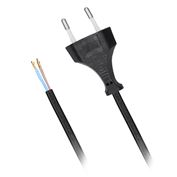 Solight flexo šnúra, 2x 0,75mm2, čierna, plochá, 2m