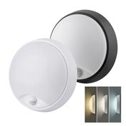 Solight LED vonkajšie osvetlenie so senzorom a nastaviteľnou CCT, 15/18/20W, 1800lm, 22cm, 2v1,biely a čierny kryt