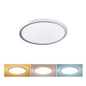 Solight LED osvetlenie Acate s ochranou proti vlhkosti, IP54, 18W, 1620lm, 3CCT, 22cm, strieborná