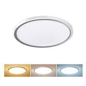 Solight LED osvetlenie Acate s ochranou proti vlhkosti, IP54, 24W, 2160lm, 3CCT, 30cm, strieborná