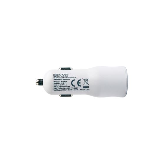 SKROSS A+C USB nabíjací autoadaptér Dual Car Charger 20W PD