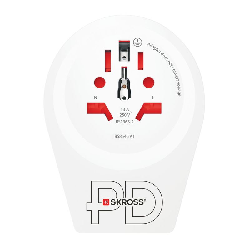 SKROSS cestovný adaptér Europe USB C20PD pre cudzincov v SR, USB-C 20W, typ E/F