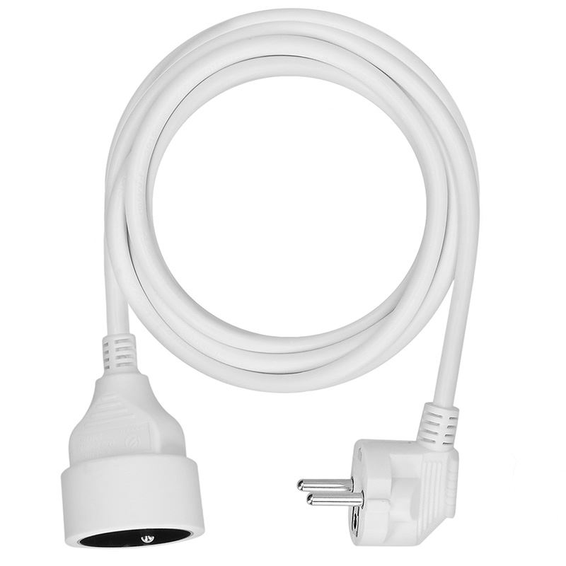 Solight predlžovací prívod 3m, 1 zásuvka, 16A/3680W, PVC, biely